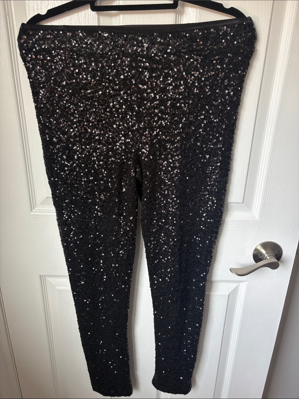 Sequin Black Leggings - Sparkle Evening Leggings